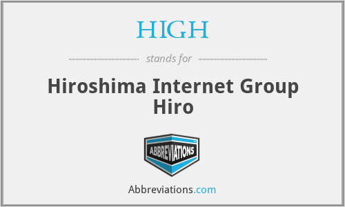What is the abbreviation for hiroshima internet group hiro?